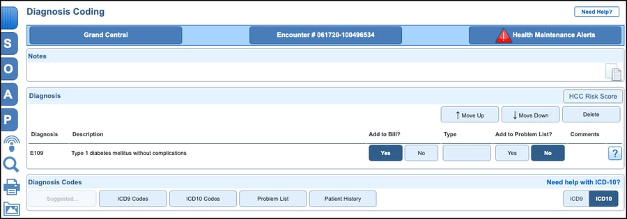 MIPS for Podiatrists in NextGen Office entering the diagnosis code