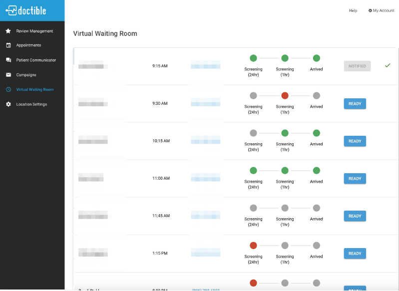 NextGen Office Virtual Waiting Room Dashboard_Ready for Patient