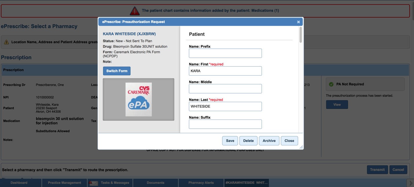 Using covermymeds in NextGen Office 