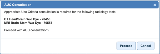 In NextGen Office you'll be prompted to proceed for the required AUC