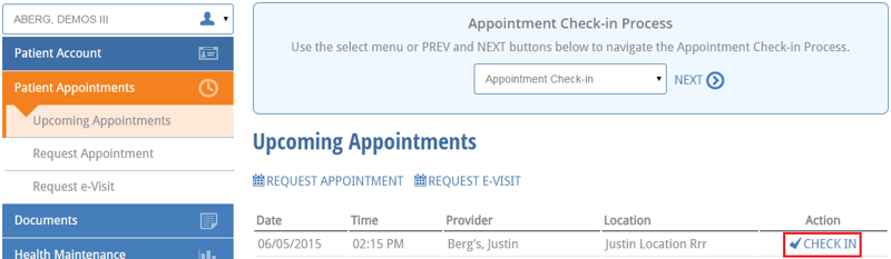 select appointment at NextGen Office Patient Portal