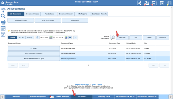 web based faxing in NextGen Office