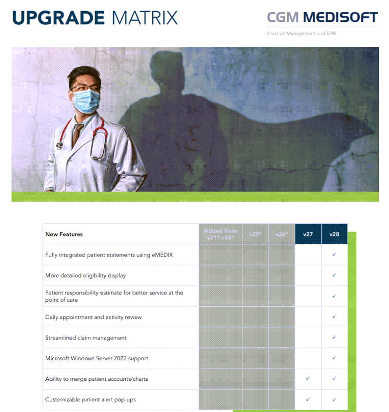 MEDISOFT V28 MATRIX SNAPSHOT