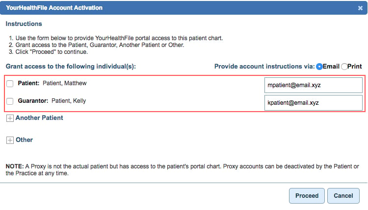 Send NextGen Office patient portal activation email