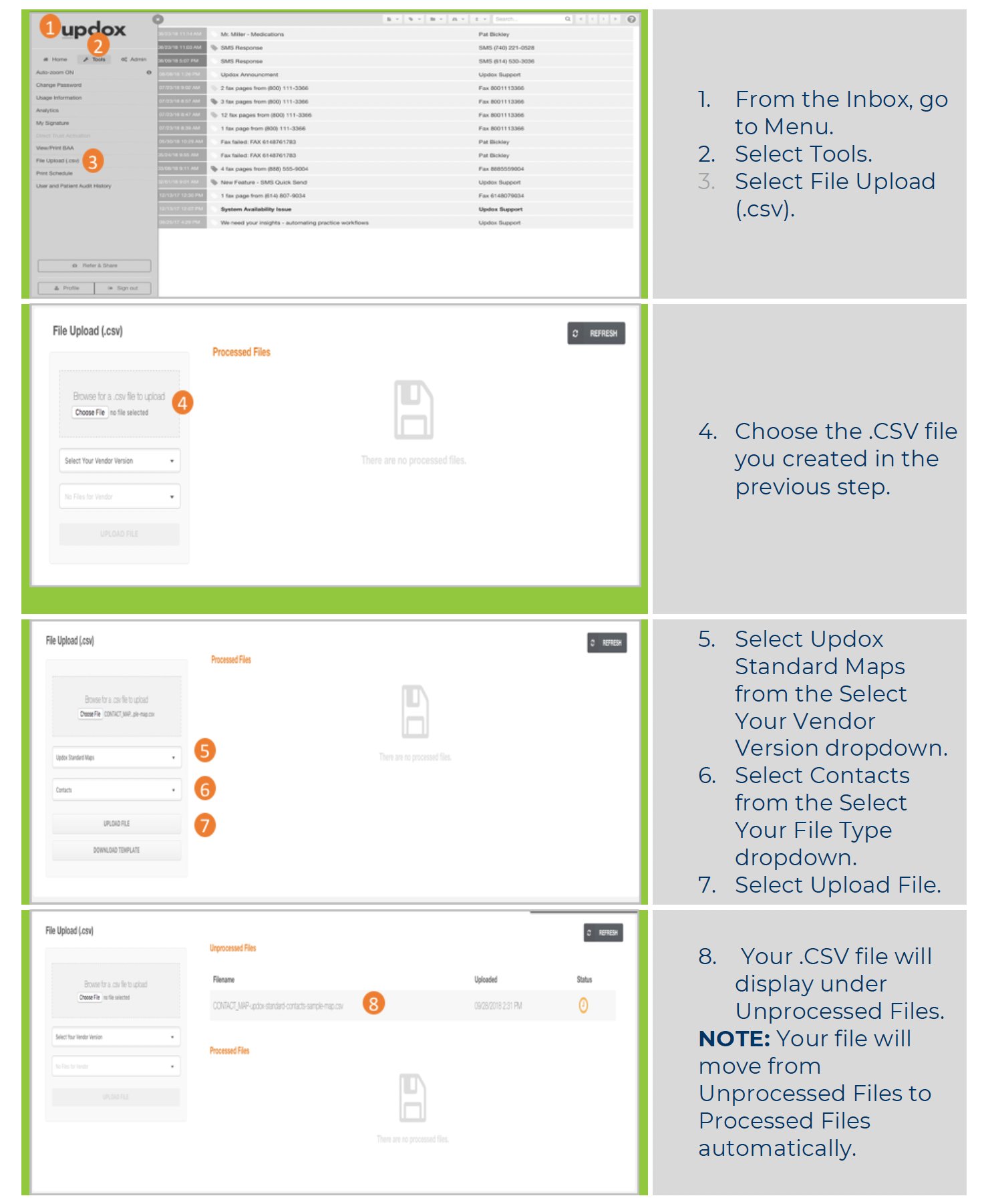 Importing Practice Partner information into Updox telemedicine module