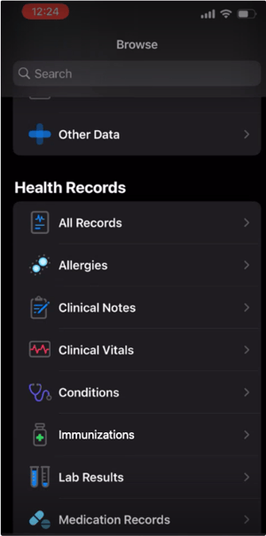apple health account