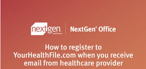 NextGen Office: how patients register for the patient portal
