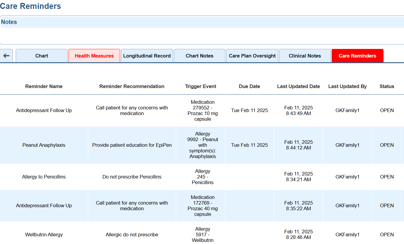 The Importance of having Care Reminders in your EHR