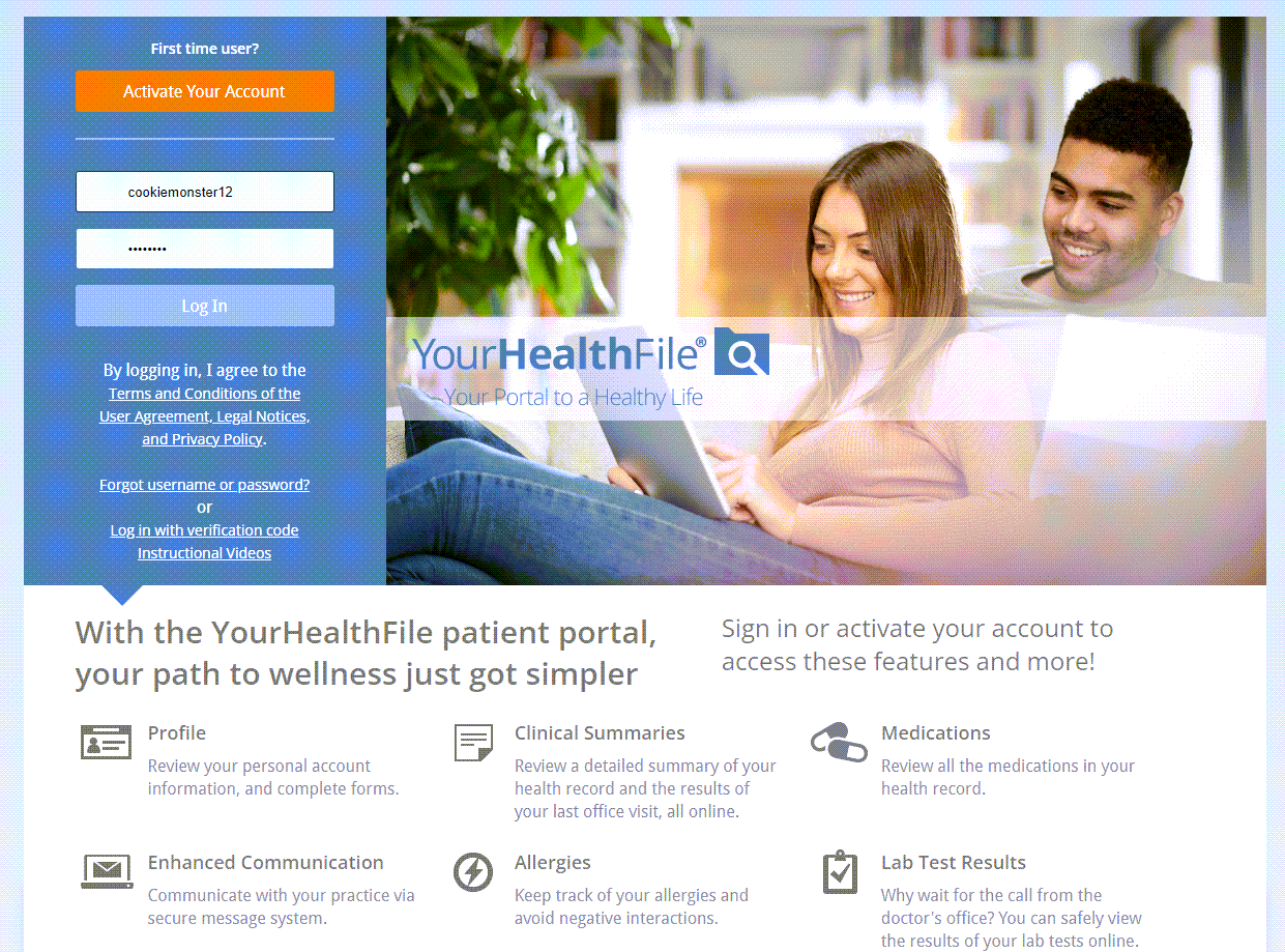 yourhealthfile patient portal